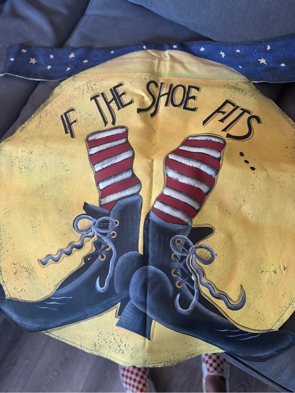 New hand painted Halloween canvas flag 30 by 30 inches